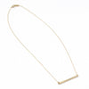 Hammered gold bar layerable necklace