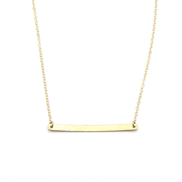 dainty gold bar necklace