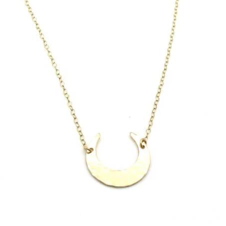 Gold Moon | Necklace-Hammered-Ingrid Caduri Jewelry