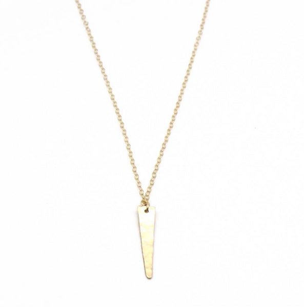 dainty gold jewelry, layerable spike necklace