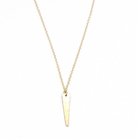 dainty gold jewelry, layerable spike necklace
