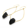 sea glass and gold teardrop earrings
