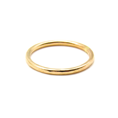 Stackable Hammered | Gold Ring