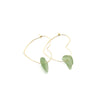 Heart Hoop Earrings | Sea Glass & Gold