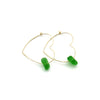 Heart Hoop Earrings | Sea Glass & Gold