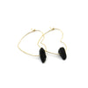 Heart Hoop Earrings | Sea Glass & Gold