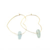 Heart Hoop Earrings | Sea Glass & Gold