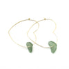 Heart Hoop Earrings | Sea Glass & Gold
