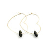 Heart Hoop Earrings | Sea Glass & Gold