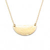 Half Sun | Gold Necklace-Hammered-Ingrid Caduri Jewelry