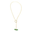 Mia | Sea Glass + Gold Necklace-Emerald Green-Ingrid Caduri Jewelry