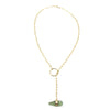 Mia | Sea Glass + Gold Necklace-Soft Sage Green-Ingrid Caduri Jewelry