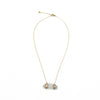 Irene | Sea Glass + Gold Necklace-Frosty White-Ingrid Caduri Jewelry