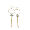 Josephine | Sea Glass + Gold Earrings-Cool Aqua-Ingrid Caduri Jewelry