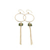 Josephine | Sea Glass + Gold Earrings-Frosty White-Ingrid Caduri Jewelry