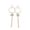 Josephine | Sea Glass + Gold Earrings-Frosty White-Ingrid Caduri Jewelry