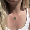 sea glass and gold necklace