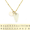 sea glass and gold necklace