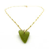 sea glass and gold necklace