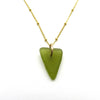 sea glass and gold necklace