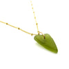 sea glass and gold necklace