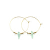 Lacey Hoop Earrings | Sea Glass & Gold