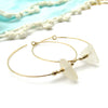 Lacey Hoop Earrings | Sea Glass & Gold