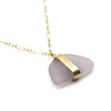 Cheri | Lavender Sea Glass Gold Necklace