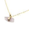 Roseline | Lavender Sea Glass + Gold Necklace