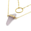 Sasha | Lavender Sea Glass + Gold Necklace