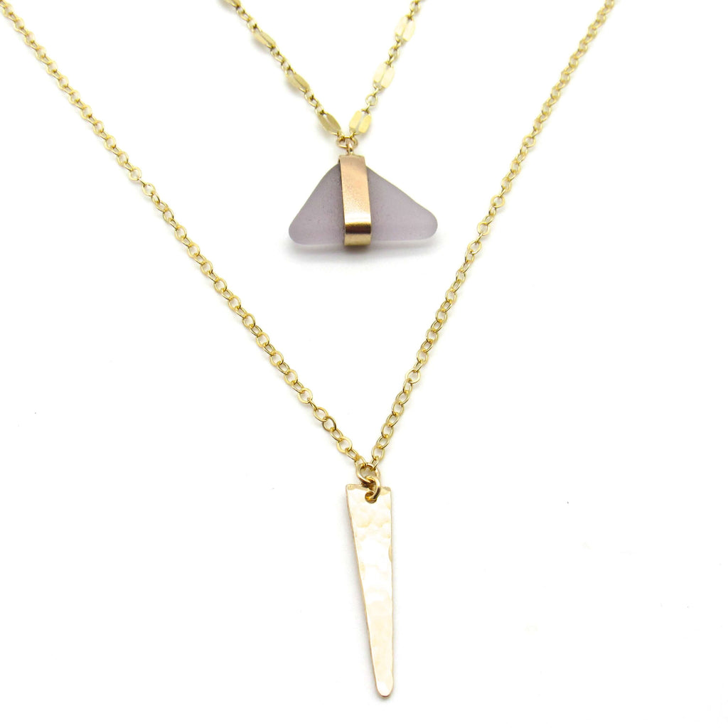 Sierra | Lavender Sea Glass Necklace