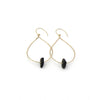 Grace | Sea Glass + Gold Earrings-Deep Olive-Ingrid Caduri Jewelry