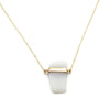 Roberta | Opaque White Sea Glass + Gold Necklace