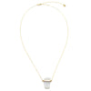 Roberta | Opaque White Sea Glass + Gold Necklace