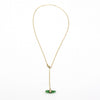Roseline | Sea Glass + Gold Necklace-Emerald Green-Ingrid Caduri Jewelry