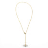Roseline | Sea Glass + Gold Necklace-Frosty White-Ingrid Caduri Jewelry