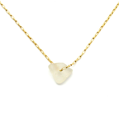 Alexandra | Sea Glass + Gold Anklet