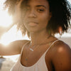 Roseline | Sea Glass + Gold Necklace-Soft Sage Green-Ingrid Caduri Jewelry