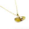 Roseline | Rare Yellow Sea Glass + Gold Necklace