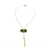 Audrey | Sea Glass + Gold Necklace-Soft Sage Green-Ingrid Caduri Jewelry