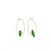 Serena | Sea Glass + Gold Earrings-Emerald Green Green-Ingrid Caduri Jewelry