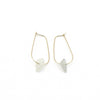 Serena | Sea Glass + Gold Earrings-Frosty White-Ingrid Caduri Jewelry