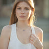 dainty gold jewelry, layerable spike necklace