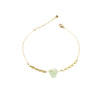 Dorothee | Sea Glass + Gold Anklet-Soft Sage-Ingrid Caduri Jewelry