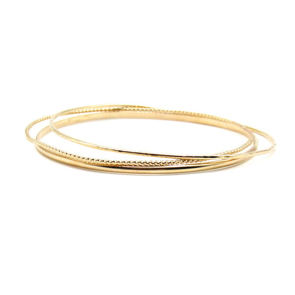 Stay Golden Bangle Bracelets-Ingrid Caduri Jewelry