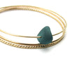 Sea Glass and Gold Bracelet