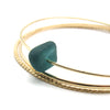 Sea Glass and Gold Bracelet