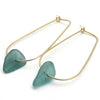 Sea Glass and Gold Earrings