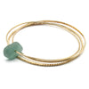 Sea Glass and Gold Bracelet