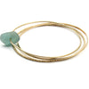 Sea Glass and Gold Bracelet